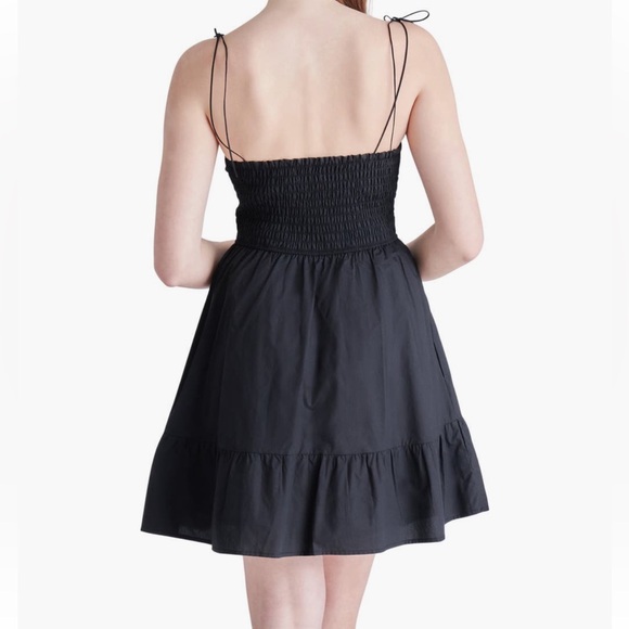 Steve Madden Sally Smocked Cotton Poplin Minidress - Picture 2 of 4